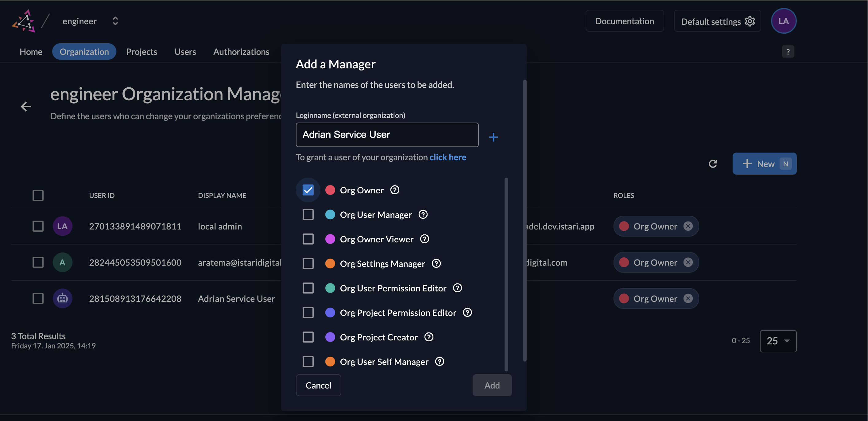 MultiTenancy - Granted Projects