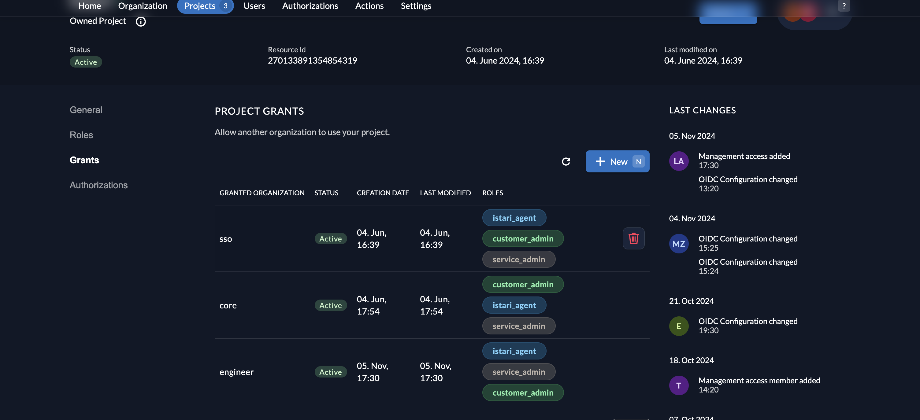 MultiTenancy - Assign Roles for Grant